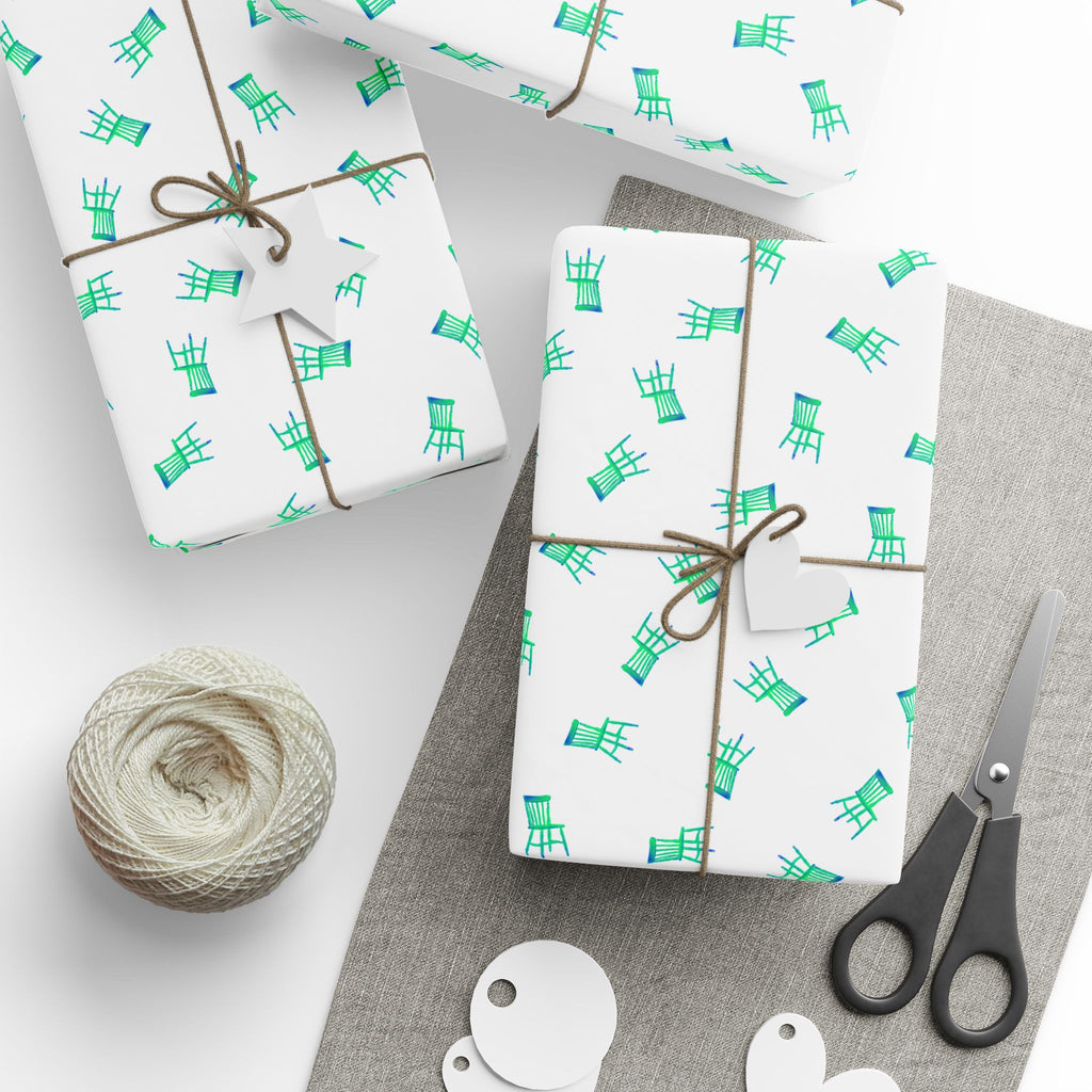 Pop-art chair wrapping Paper