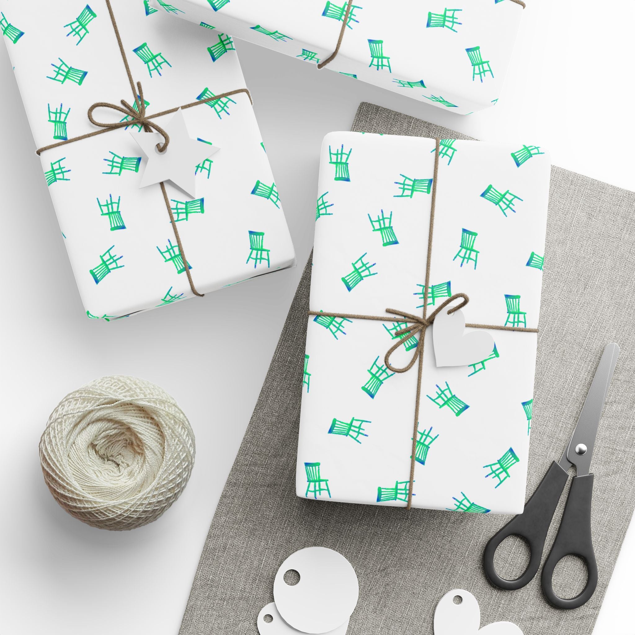 Pop-art chair wrapping Paper