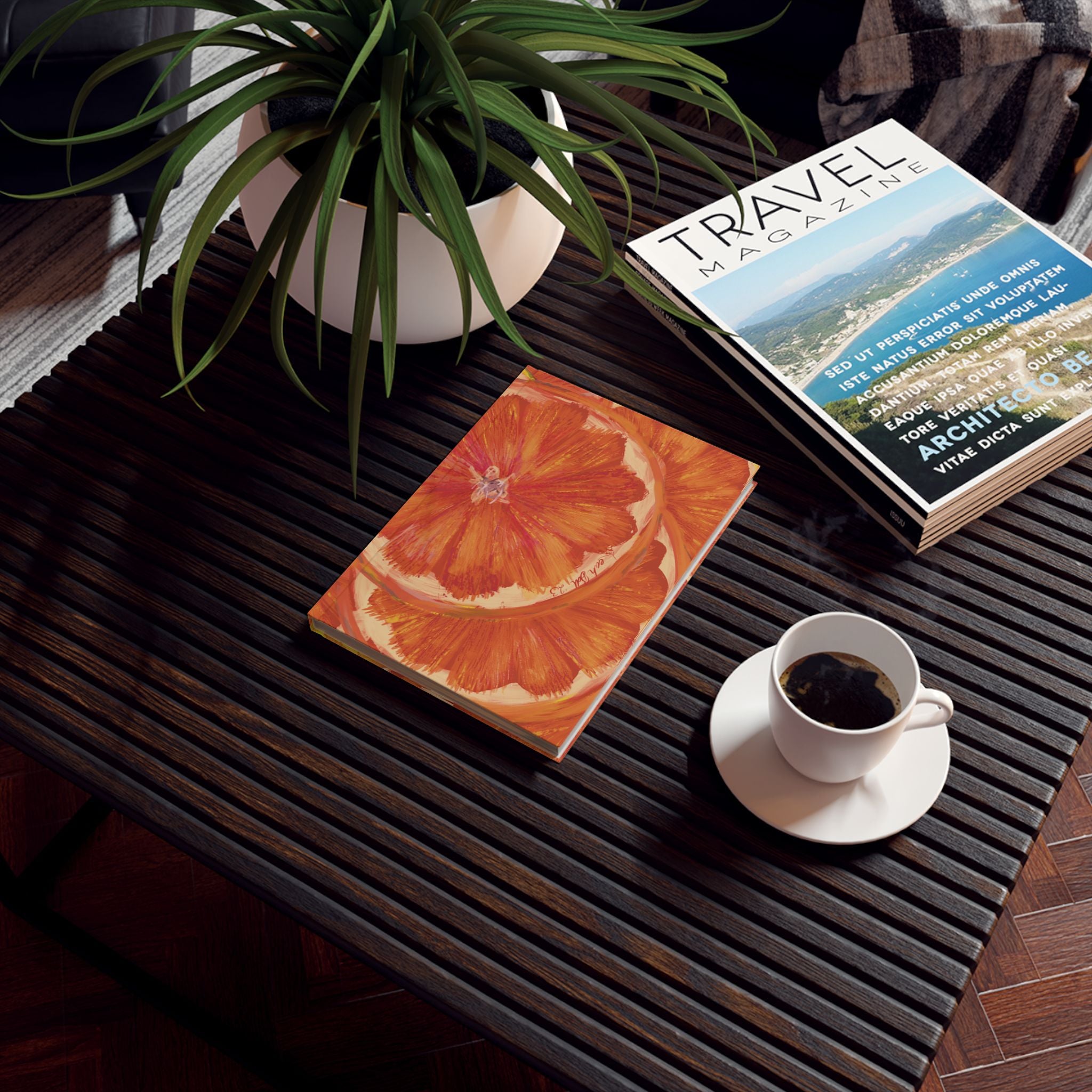 'Oranges' Hardcover Journal (Unlined pages)