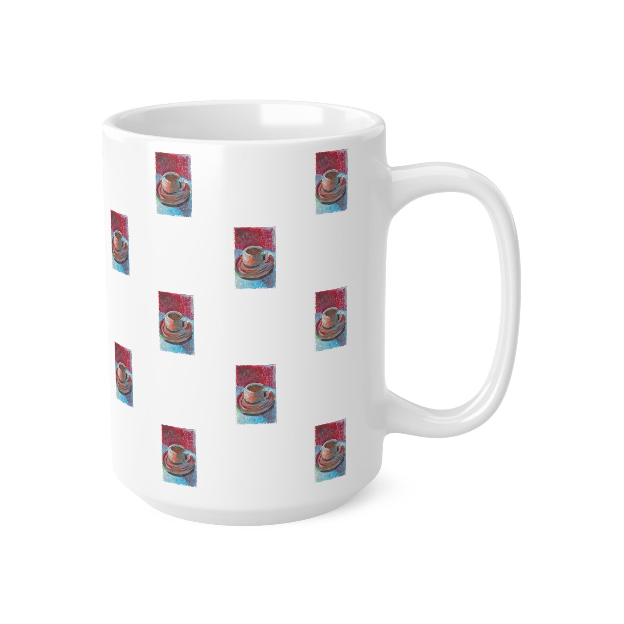 'Coffee' Patterned Mug 440ml