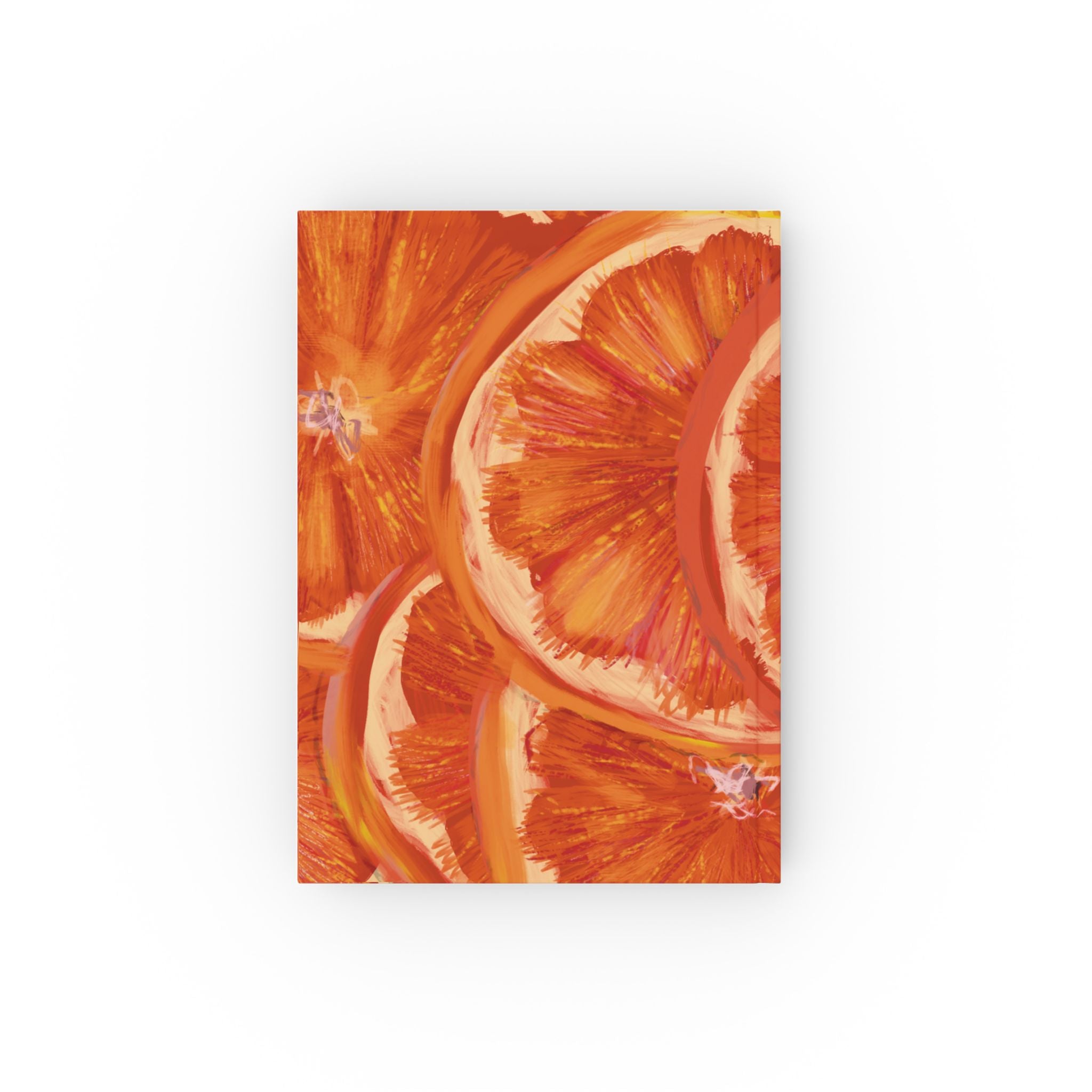Citrus Slices Hardcover Journal — Orange Fruit Pattern Notebook for Notes & Recipes