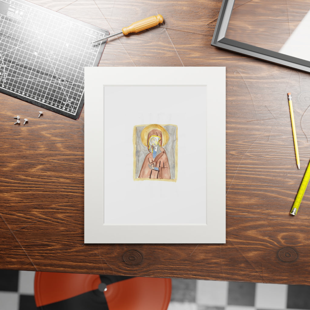 'Madonna' Icon print with white mountboard