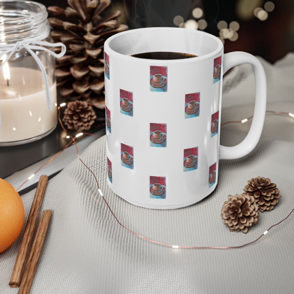 'Coffee' Patterned Mug 440ml