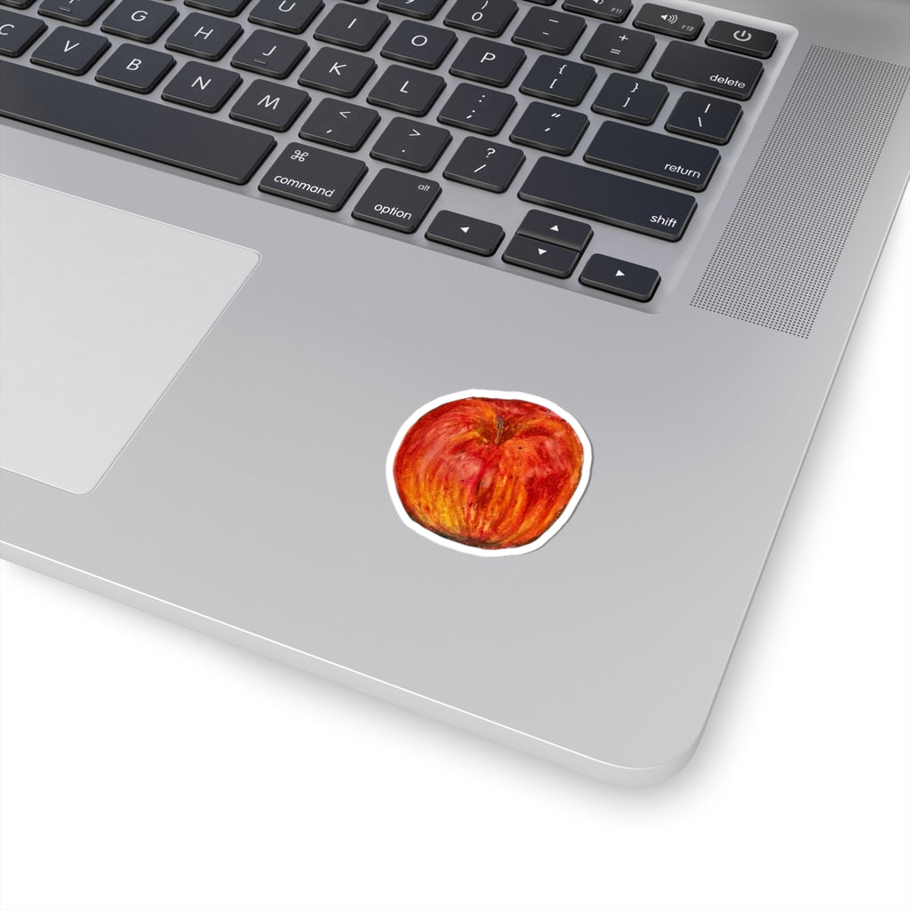 Apple Art Sticker — Hand-Painted Fruit Kiss-Cut Sticker