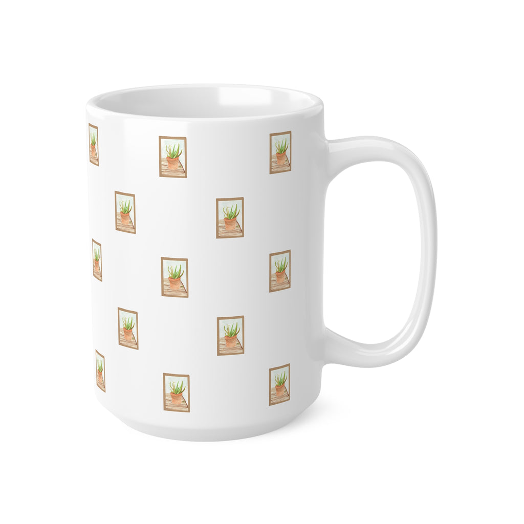 'Aloe Vera' Patterned Mug 440ml