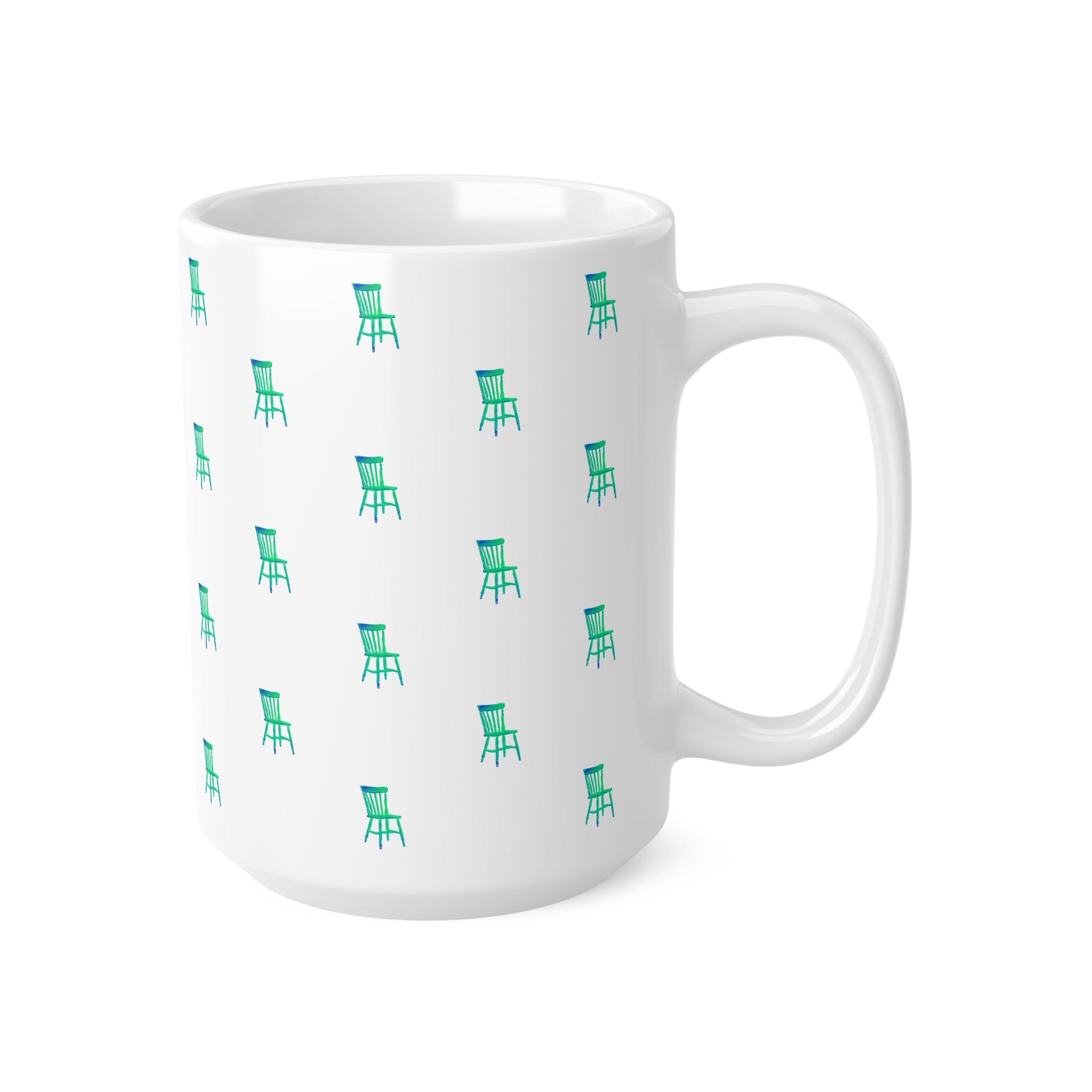 'Pop-art Chair' Patterned Mug 440ml