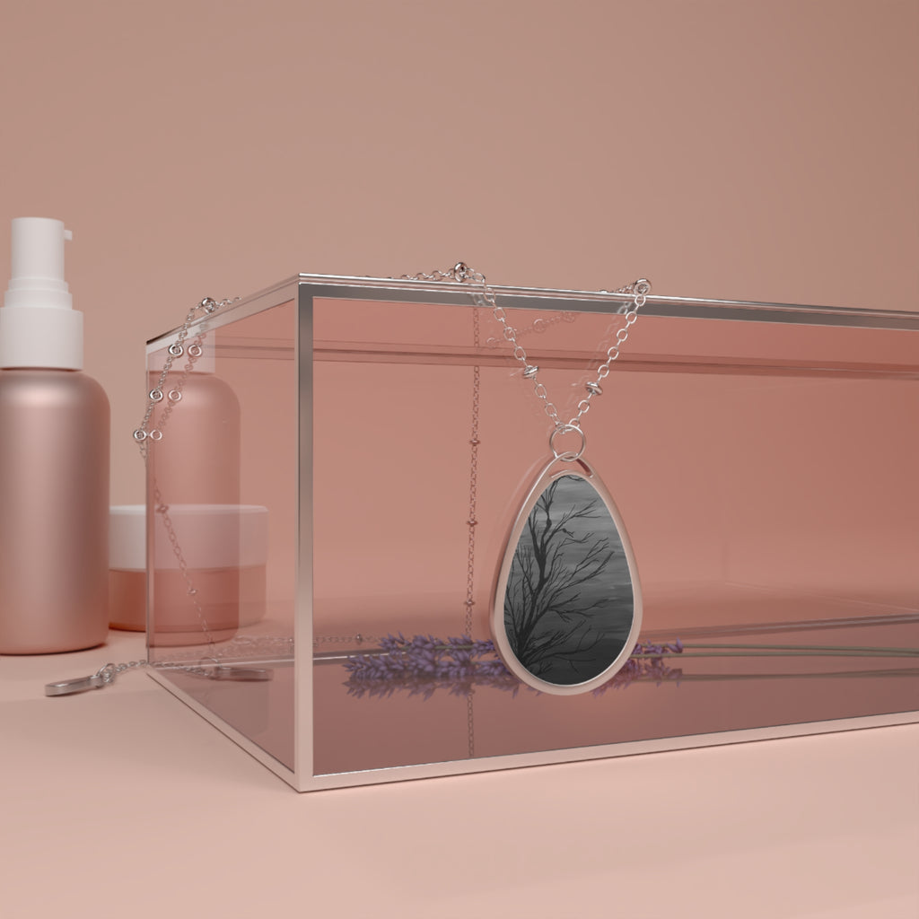 'Tree in the Breeze' Oval Necklace