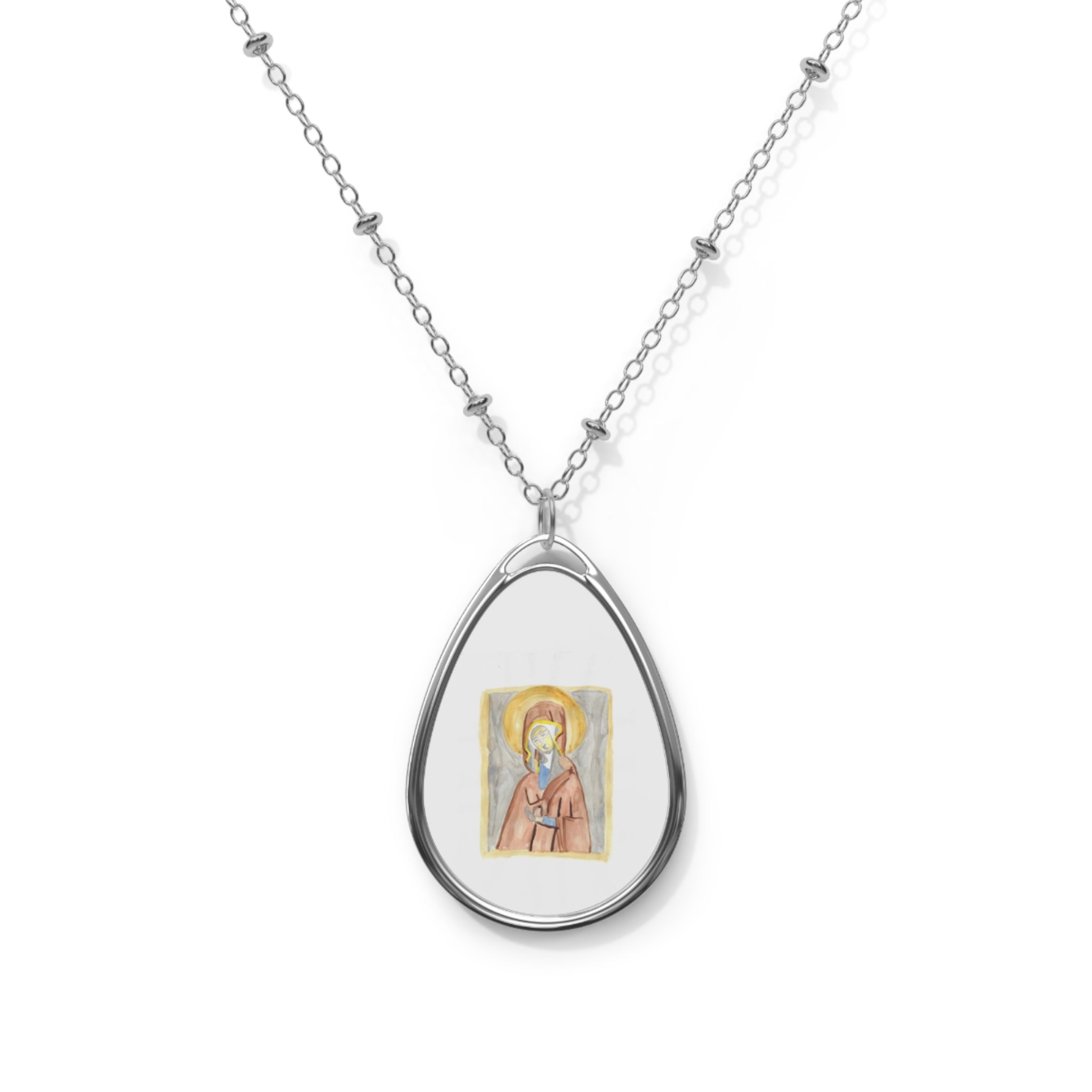 'Madonna' Icon Oval Necklace