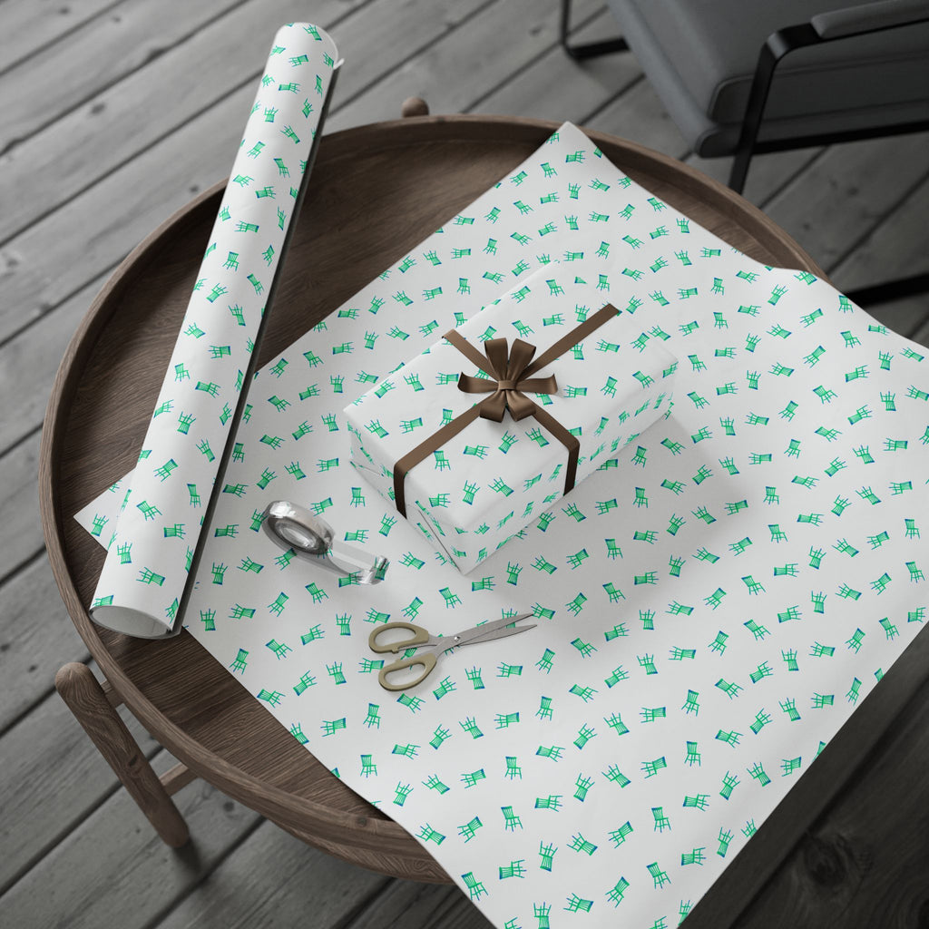 Pop-art chair wrapping Paper