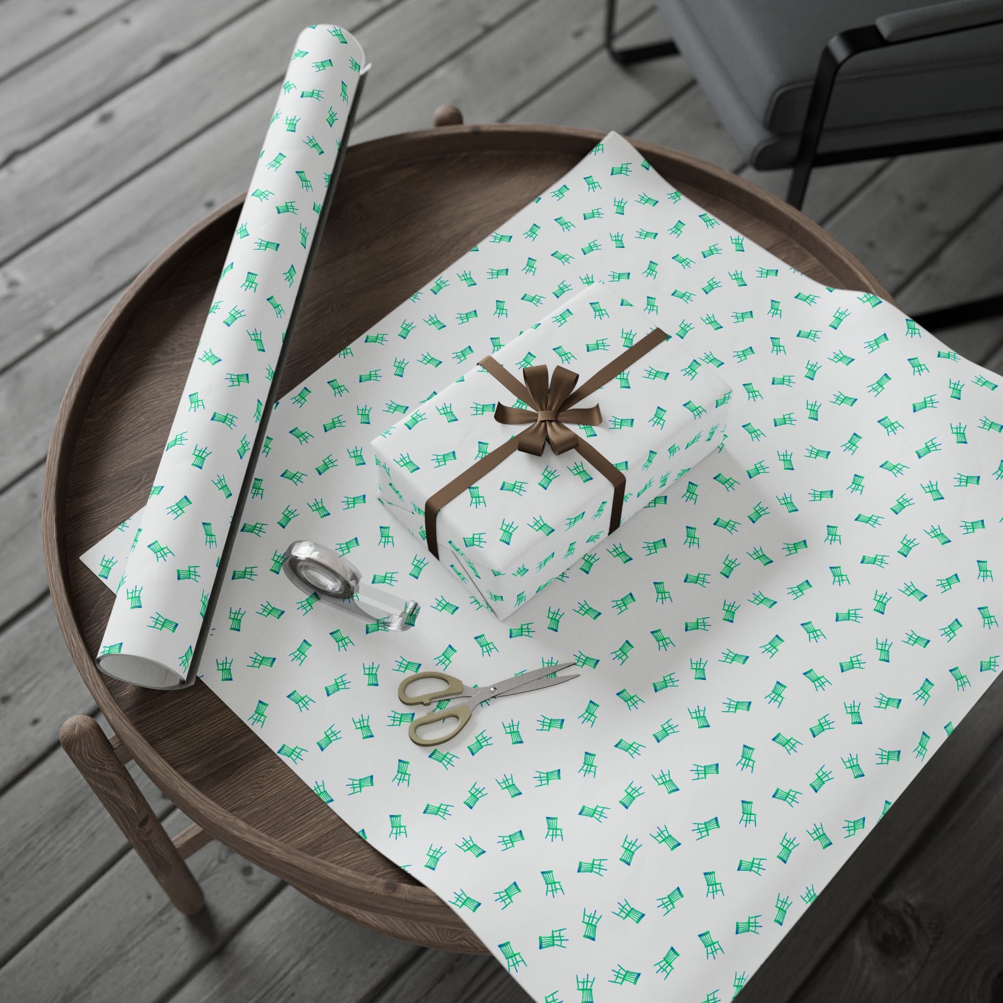 Pop-art chair wrapping Paper