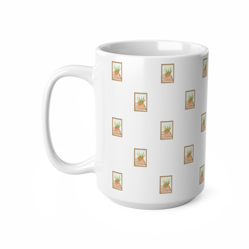 'Aloe Vera' Patterned Mug 440ml
